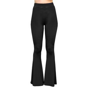 Clariá Bellbottom Flare High Waisted  Boho Gypsy Black Stretch Leggins Size M
